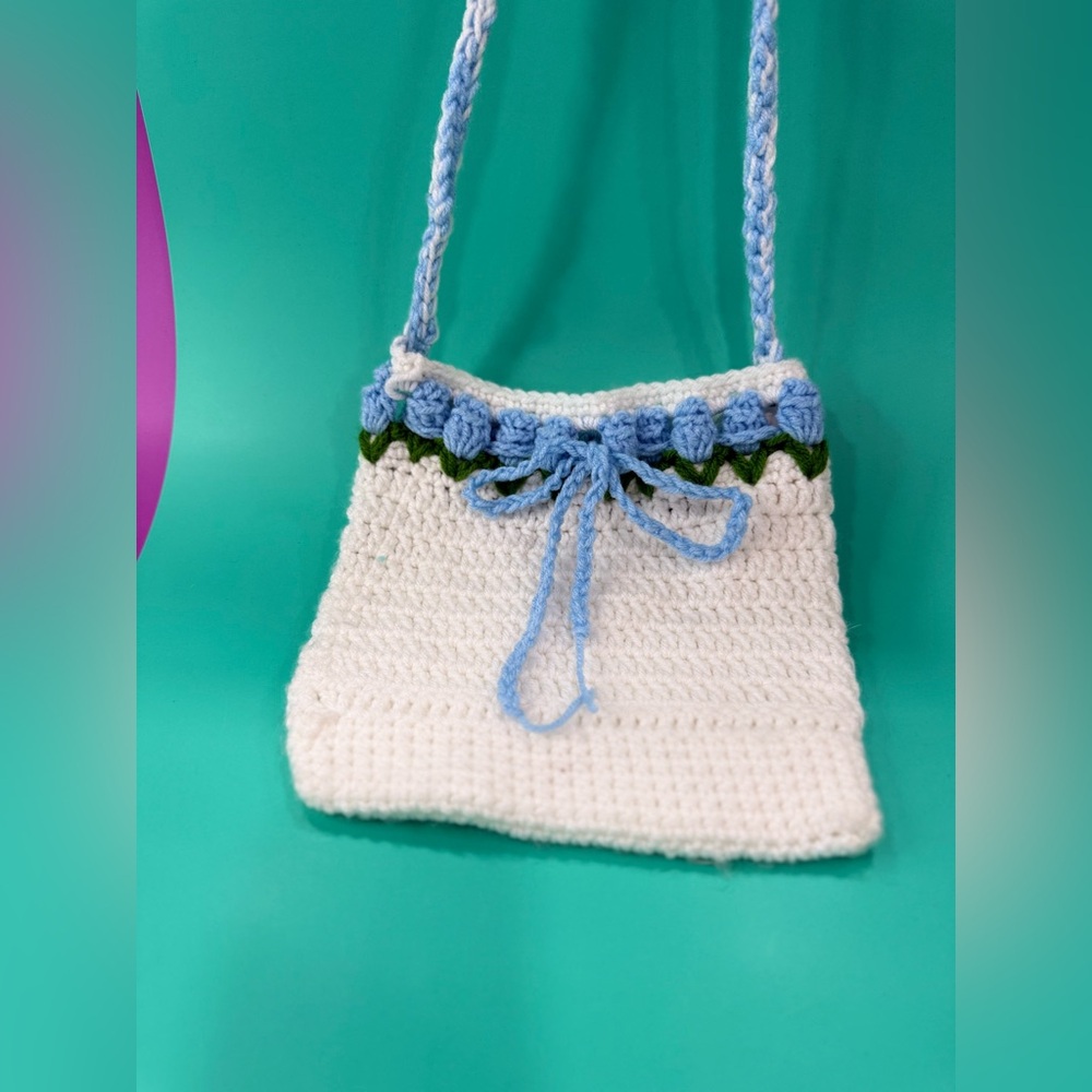 Handmade Crochet Flower Purse